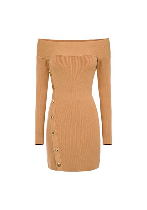 Abito in maglia con abbottonatura oro ELISABETTA FRANCHI | dress | AM52S16E2470